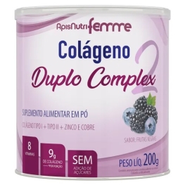 Colágeno Duplo Frutas Negras 200g Apisnutri
