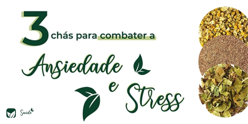 3 chás para combater a Ansiedade e Stress